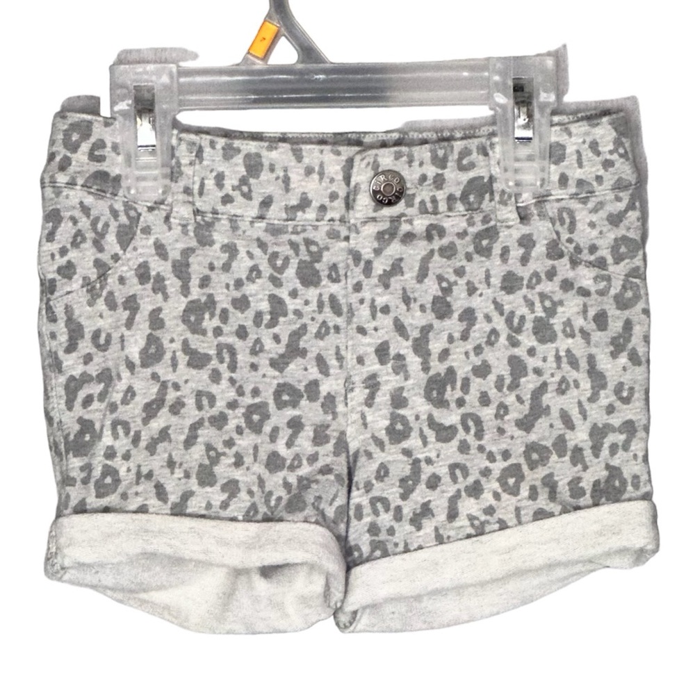 Circo Leopard Print Stretchy Cuffed Shorts 6-6x